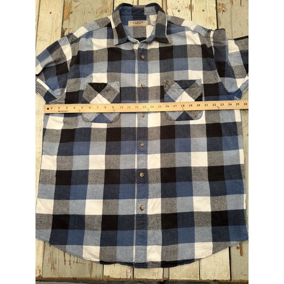 Vintage BIG MAC Workwear Shirt Men Size XL Brown Plaid Button Up Pocket Work 80s - Picture 8 of 12